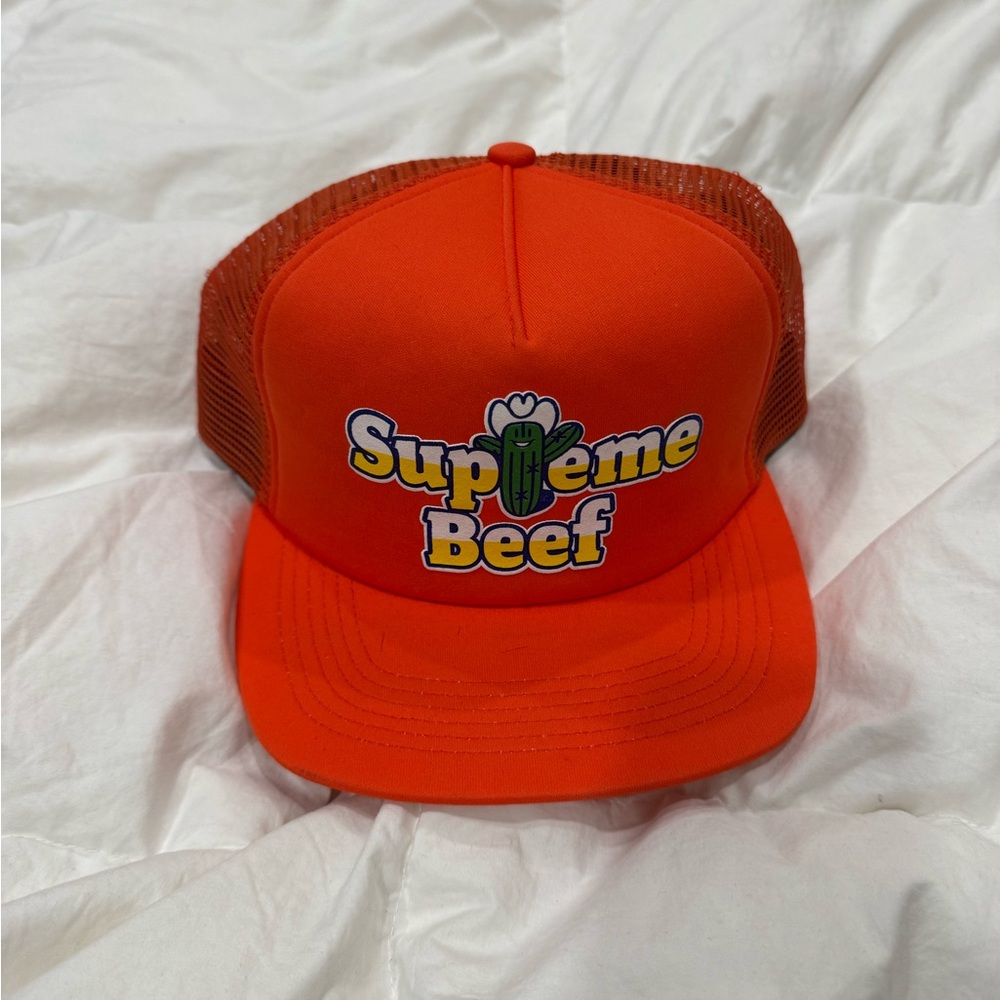 Supreme Beef Bright Orange Party Hat